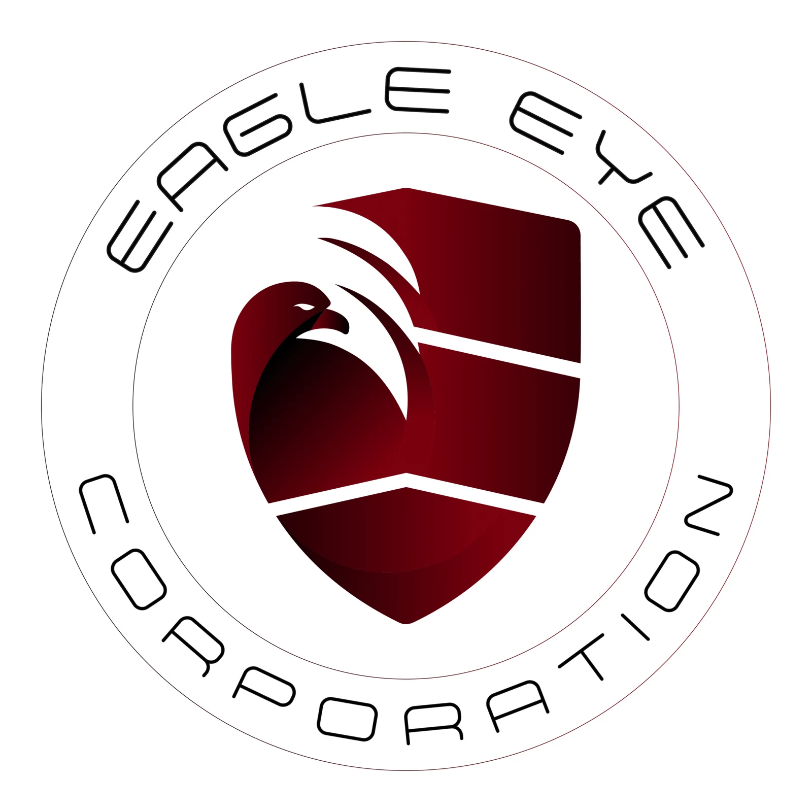 Eagle Eye Corporation circular emblem with an eagle and shield