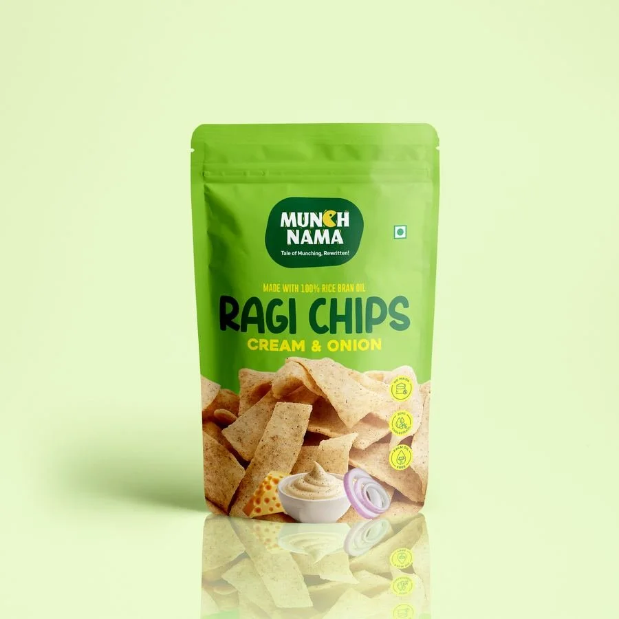 Ragi Chips — Cream & Onion packaging